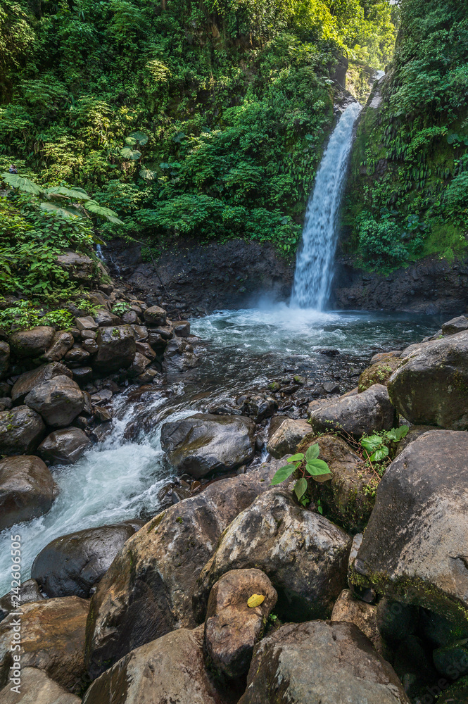 Rain Forest Blue Waterfall in Costa Rica Rain Forest Blue Waterfall in Costa Rica