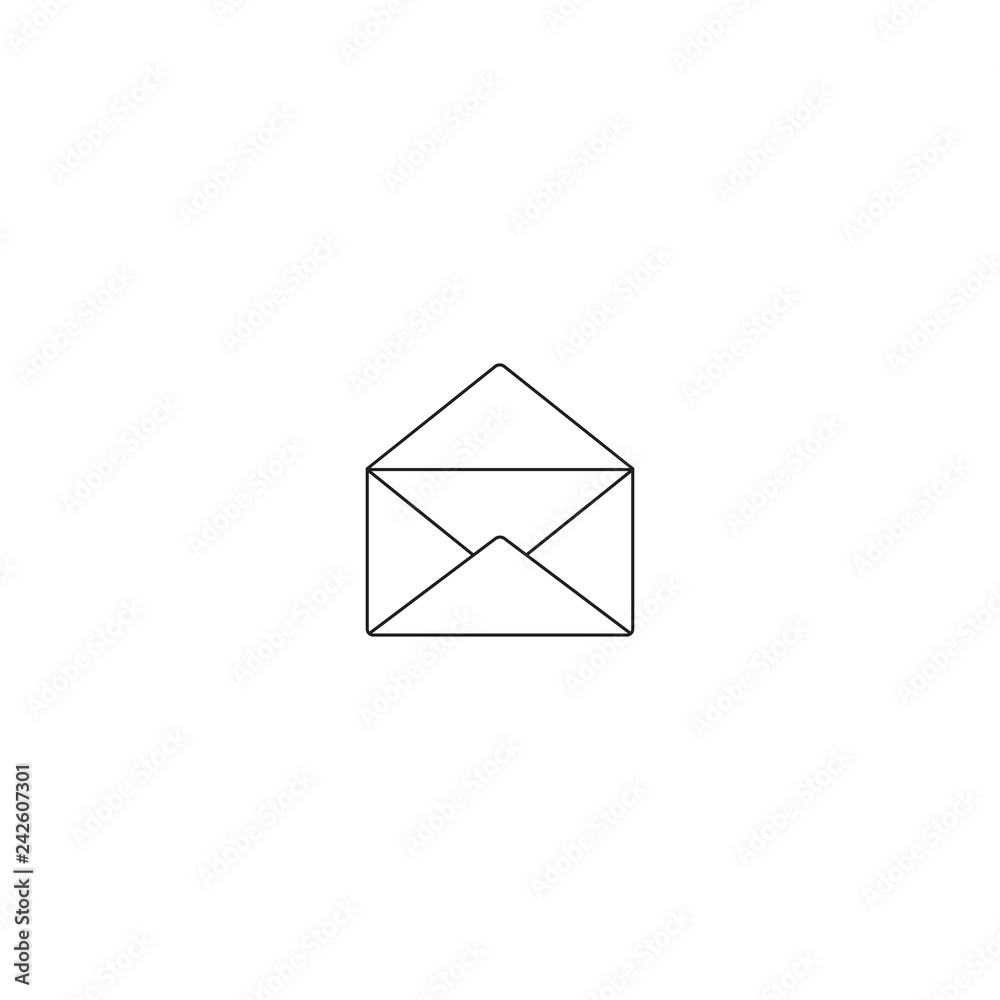 opened bwhite line envelope isolated On white Background. Ready For Your Design. Product Packing Vector EPS10 opened bwhite line envelope isolated On white Background. Ready For Your Design. Product Packing Vector EPS10