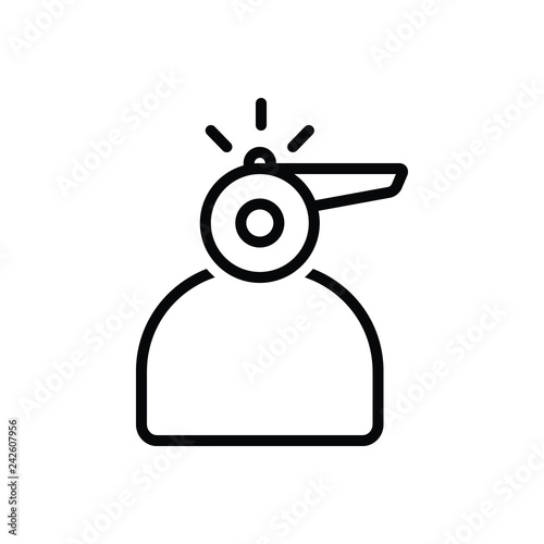 Black line icon for whistleblower 