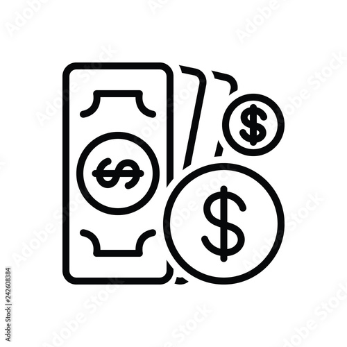 Black line icon for equal 