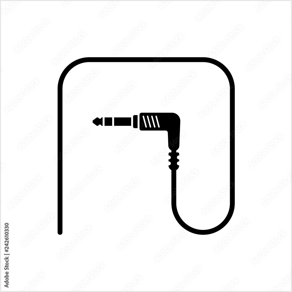 Audio Cable Icon, Plug Wire Audio Cable Icon, Plug Wire