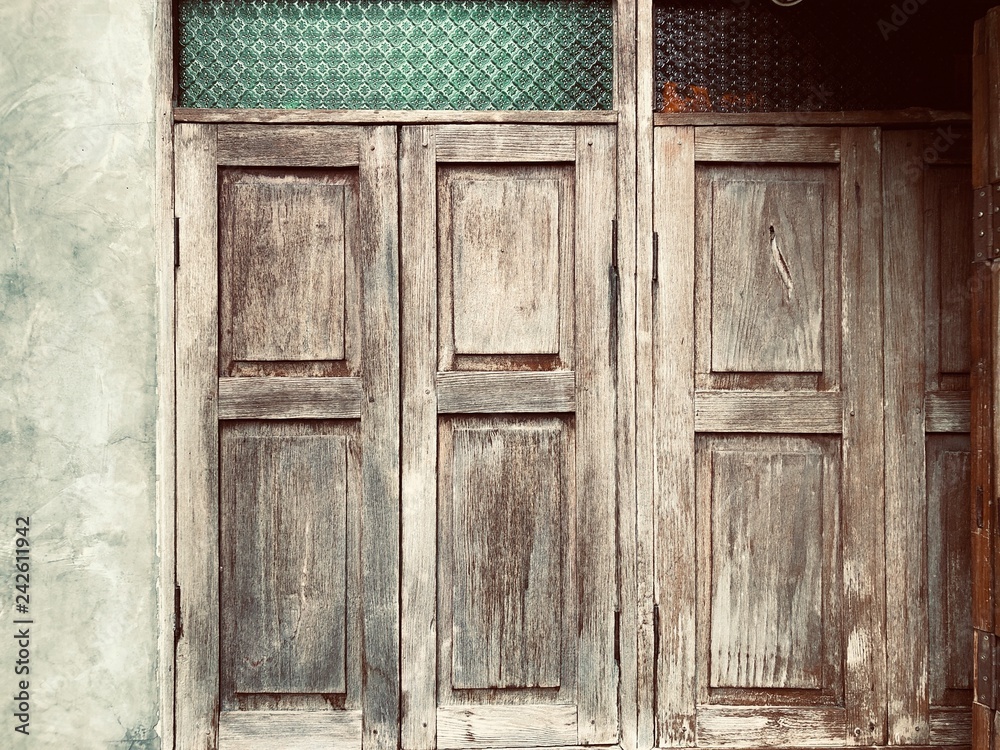 wood window, vintage window