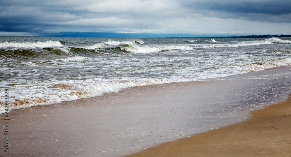 seascape on gloomy autumn day seascape on gloomy autumn day