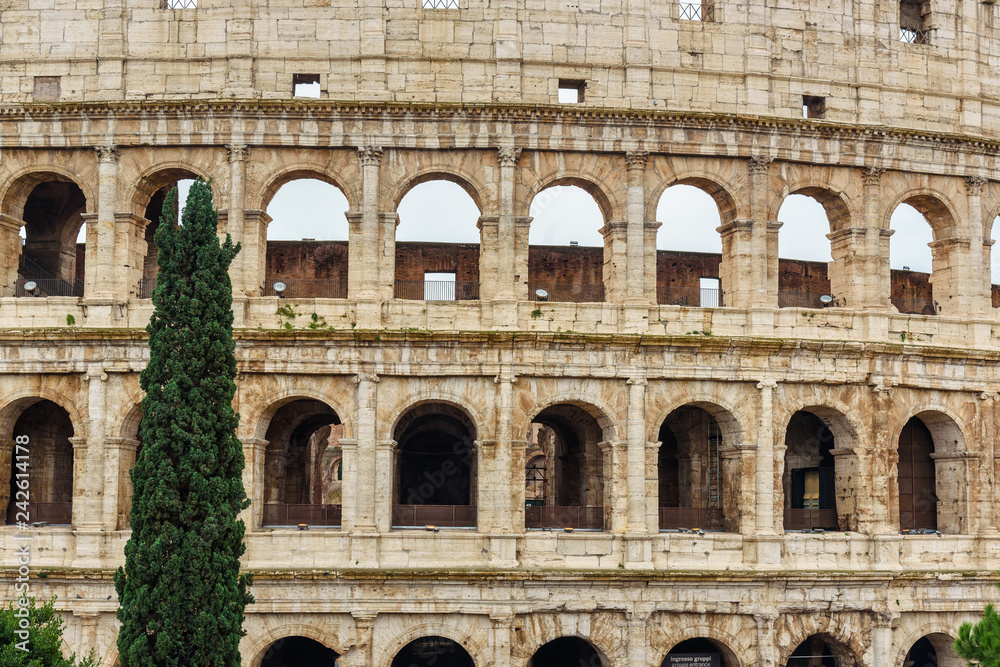 Colosseum or Flavian Amphitheatre in Rome. Italy