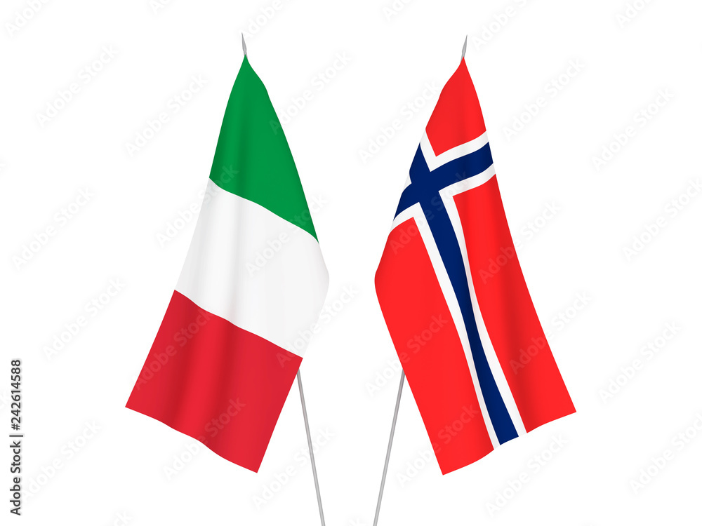 Italy and Norway flags