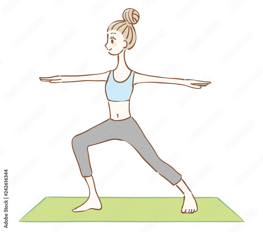 Fototapeta premium 女性 ヨガ ストレッチ