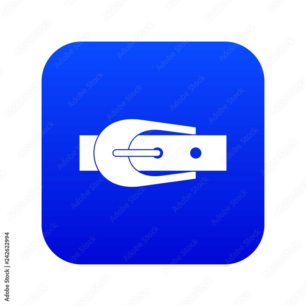 Elegant trousers belt icon digital blue for any design isolated on white vector illustration Elegant trousers belt icon digital blue for any design isolated on white vector illustration