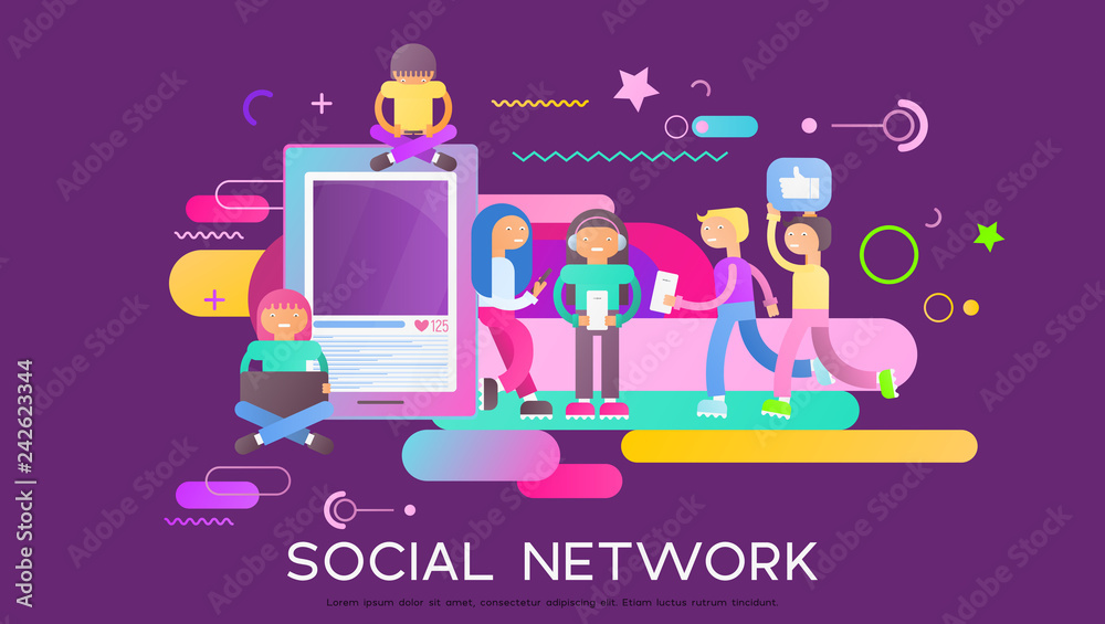 Social Media Concept Banner
