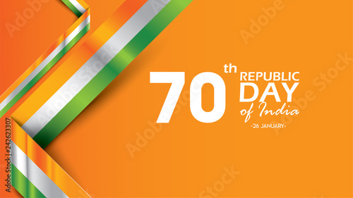 Happy Indian Republic day Vector illustration or background for 26 January celebration poster or banner background Vector