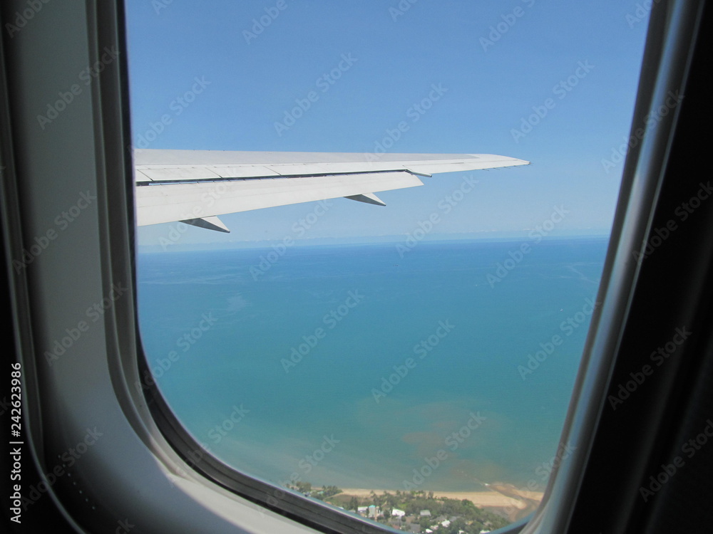 Water view from plane Water view from plane
