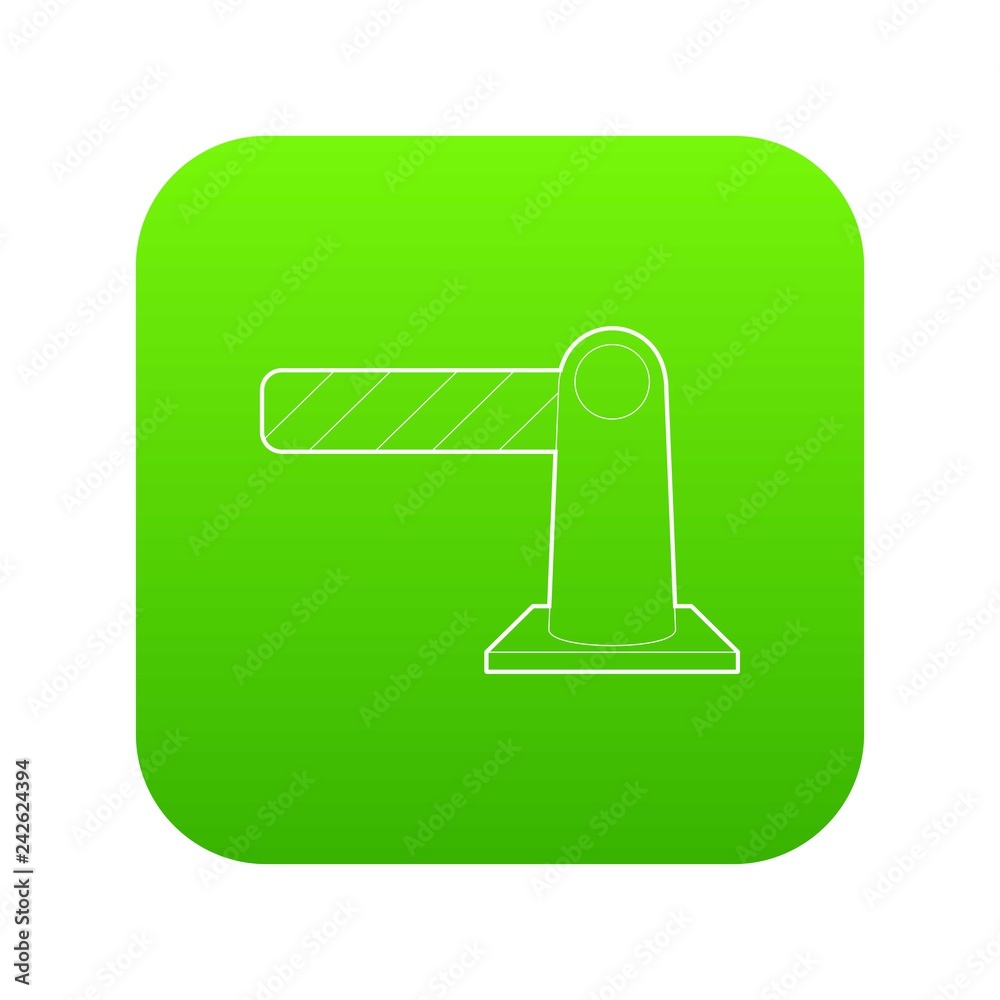 Parking entrance icon green vector isolated on white background Parking entrance icon green vector isolated on white background
