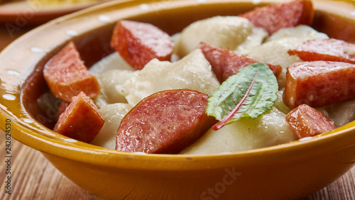 Crockpot Pierogi Casserole with Kielbasa photo