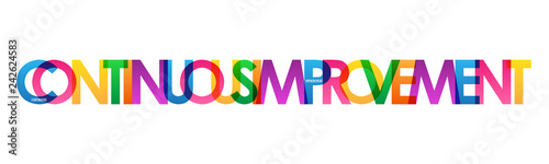 CONTINUOUS IMPROVEMENT colorful typography banner