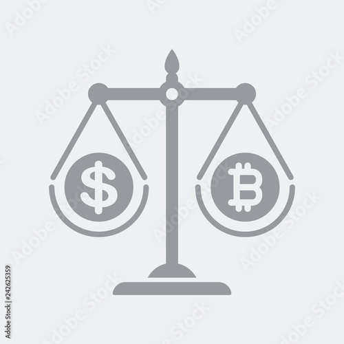 Balance with dollar and bitcoin