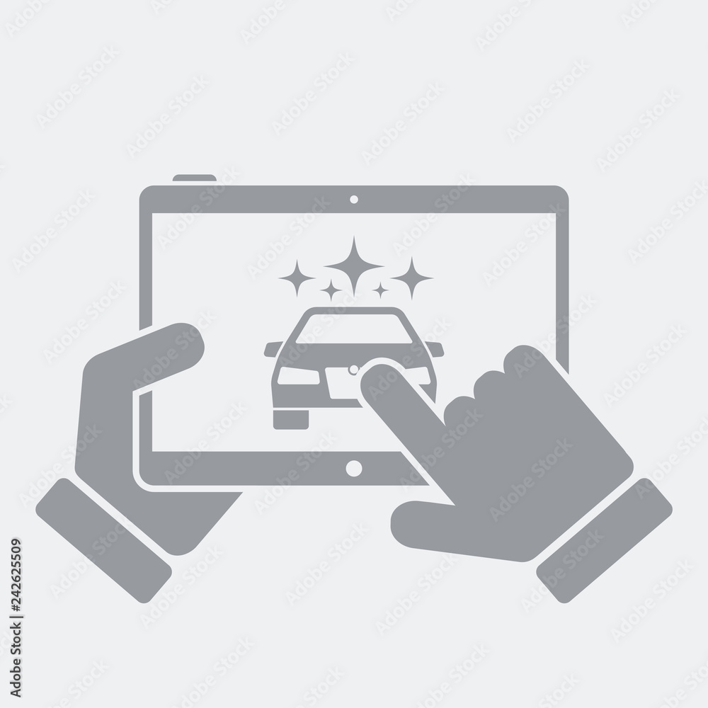 Automotive service on tablet Automotive service on tablet