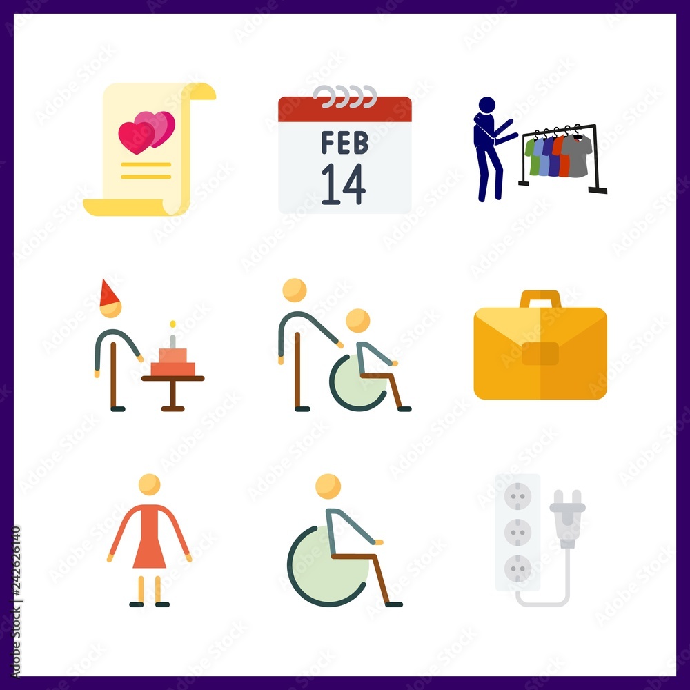 9 happy icon. Vector illustration happy set. marriage and socket icons for happy works 9 happy icon. Vector illustration happy set. marriage and socket icons for happy works