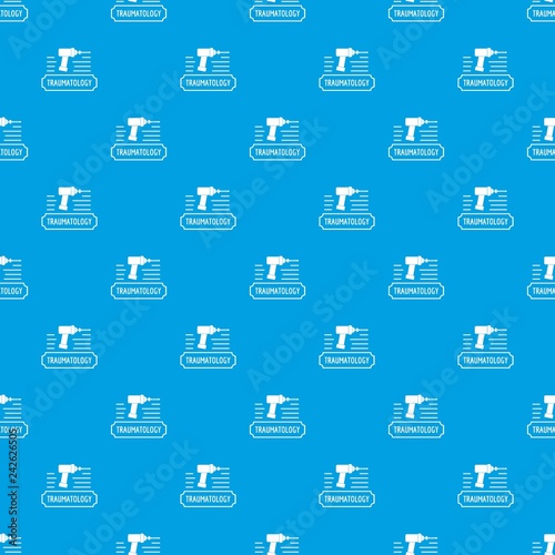 Correction traumatology pattern vector seamless blue repeat for any use