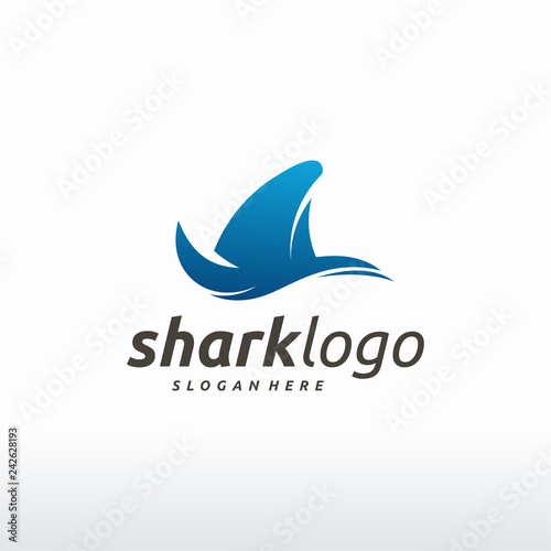 Shark logo designs concept vector, Deep Ocean logo