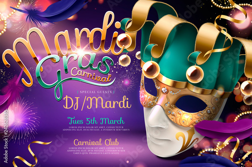 Fototapeta Mardi gras carnival design
