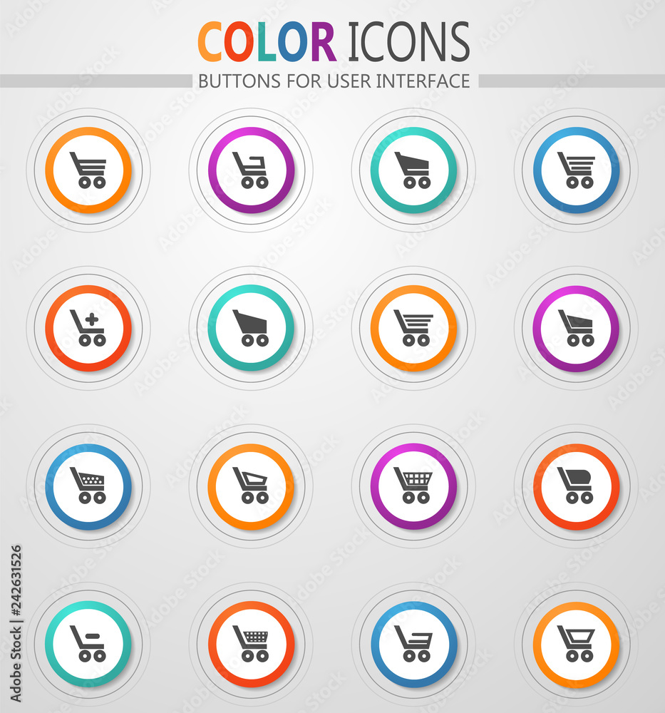 Basket icons set Basket icons set