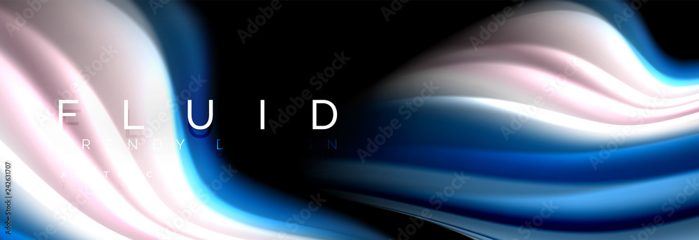 Abstract wave line water 3d background. Wave liquid shape. Splash ink paint mixing on black Abstract wave line water 3d background. Wave liquid shape. Splash ink paint mixing on black
