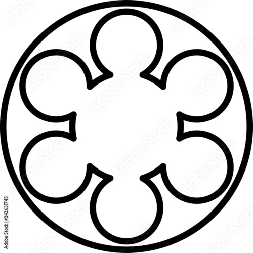 Abbaye d'Orval, Ruine, rose window