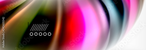 Fluid liquid colors abstract background, colorful geometric background - fluid shapes composition
