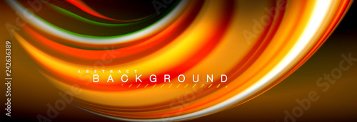 Blurred fluid colors background, abstract waves lines, mixing colours with light effects on light backdrop. Vector artistic illustration for presentation, app wallpaper, banner or posters