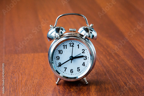 Classic metal alarm clock