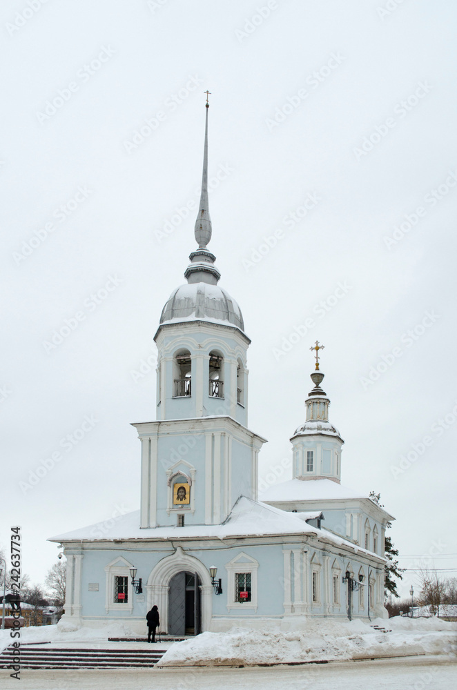 View of Aleksader Nevsky church in winter .Vologda Russia View of Aleksader Nevsky church in winter .Vologda Russia