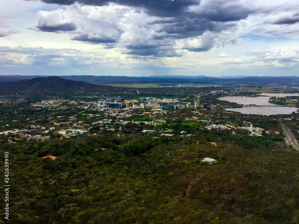 View over Canberra from Black Mountain 