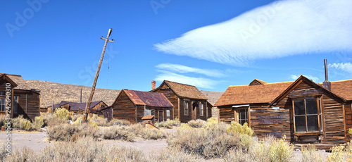 The ghost town of Bodie, an abandoned gold mining town in California, is a landmark visited by people from all of the world. photo