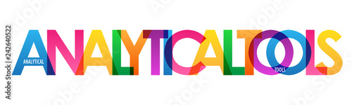 ANALYTICAL TOOLS colorful typography banner