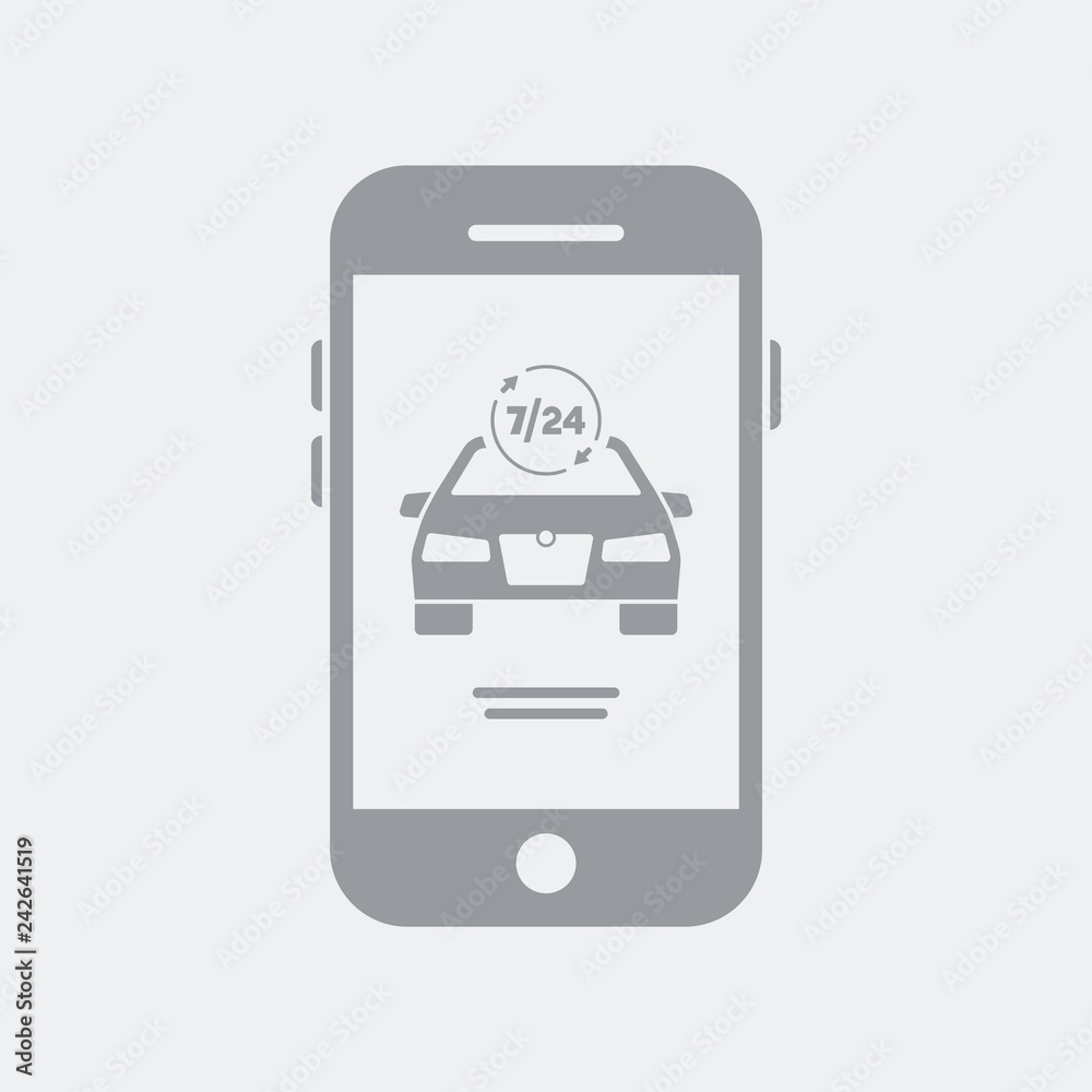 Smartphone application for 7/24 car assistance