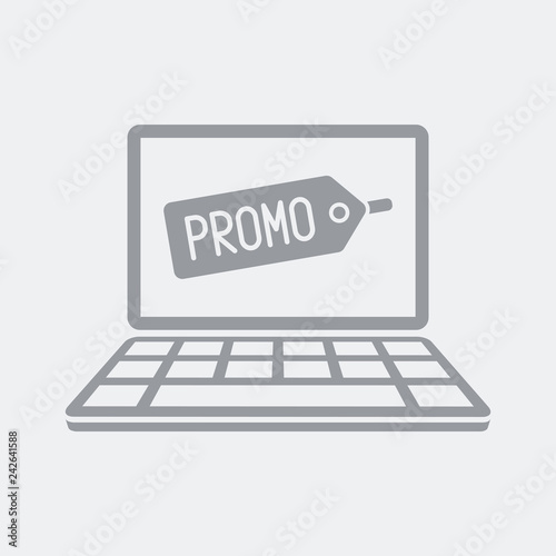 Promo online concept icon