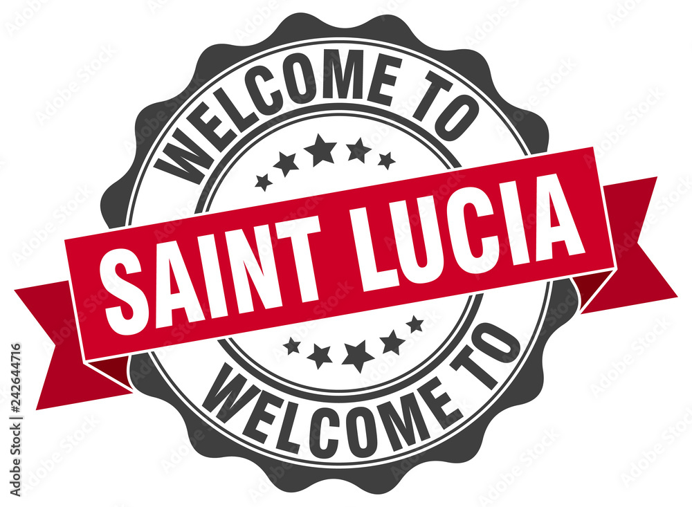 Saint Lucia round ribbon seal Saint Lucia round ribbon seal