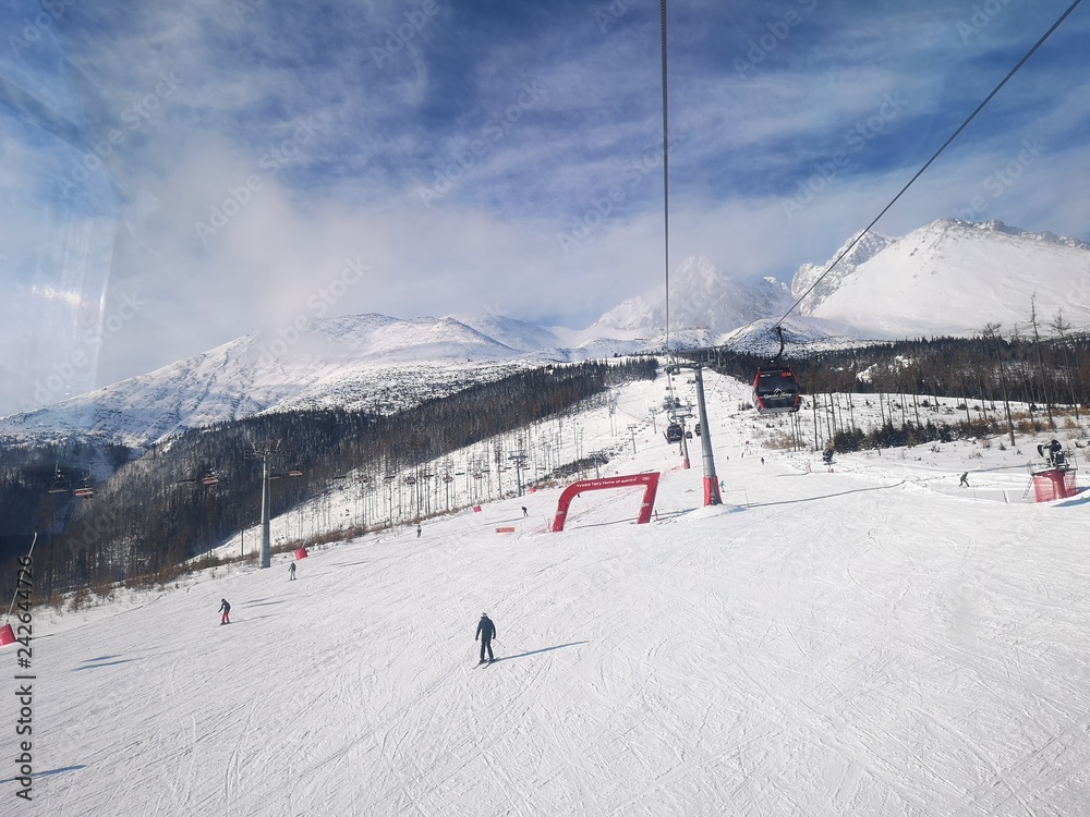 ski lift in mountains ski lift in mountains