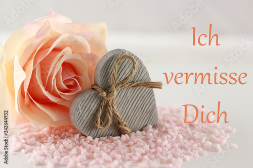 Grusskarte - ich vermisse dich