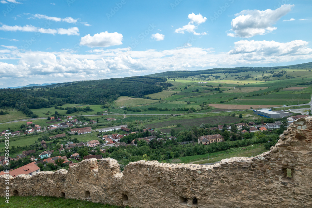 View of Rupea Fortress in Transylvania, Romania
