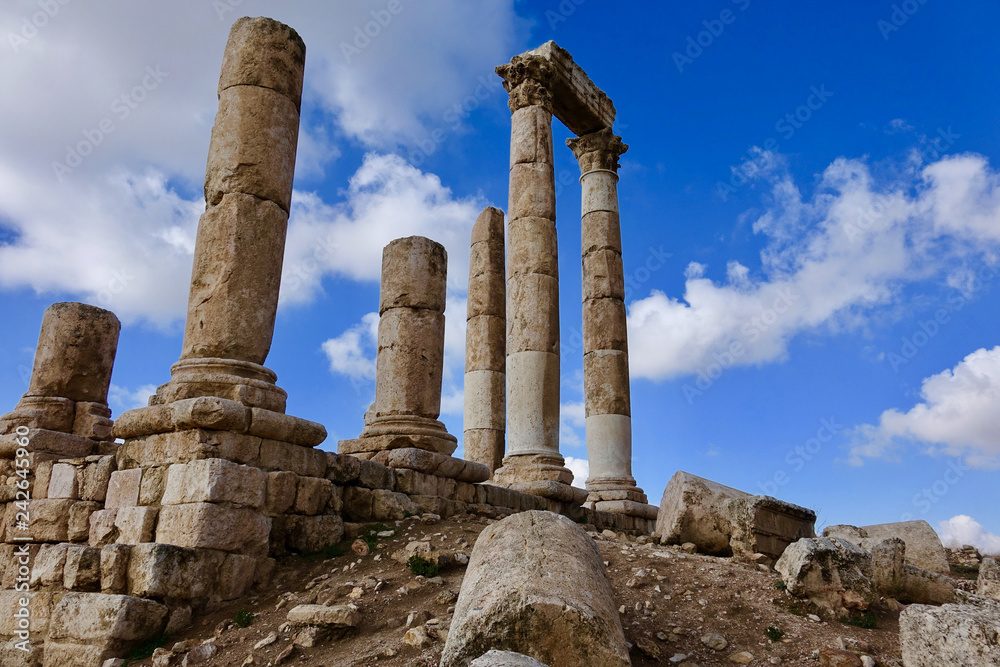 Jordan. The Temple of Heracules; Citadel Amman