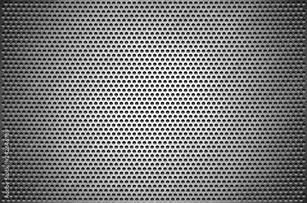 texture background gray sheet metal perforated. Steel plate with holes.  ilustración de Stock | Adobe Stock