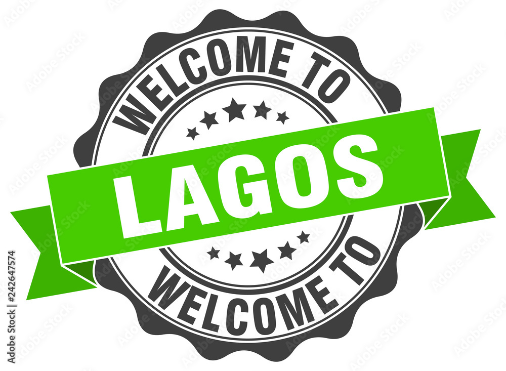 Obraz premium Lagos round ribbon seal