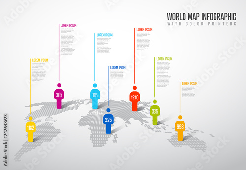 World map infographic