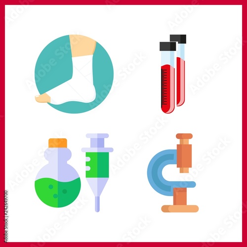 4 medical icon. Vector illustration medical set. poison and sprain icons for medical works