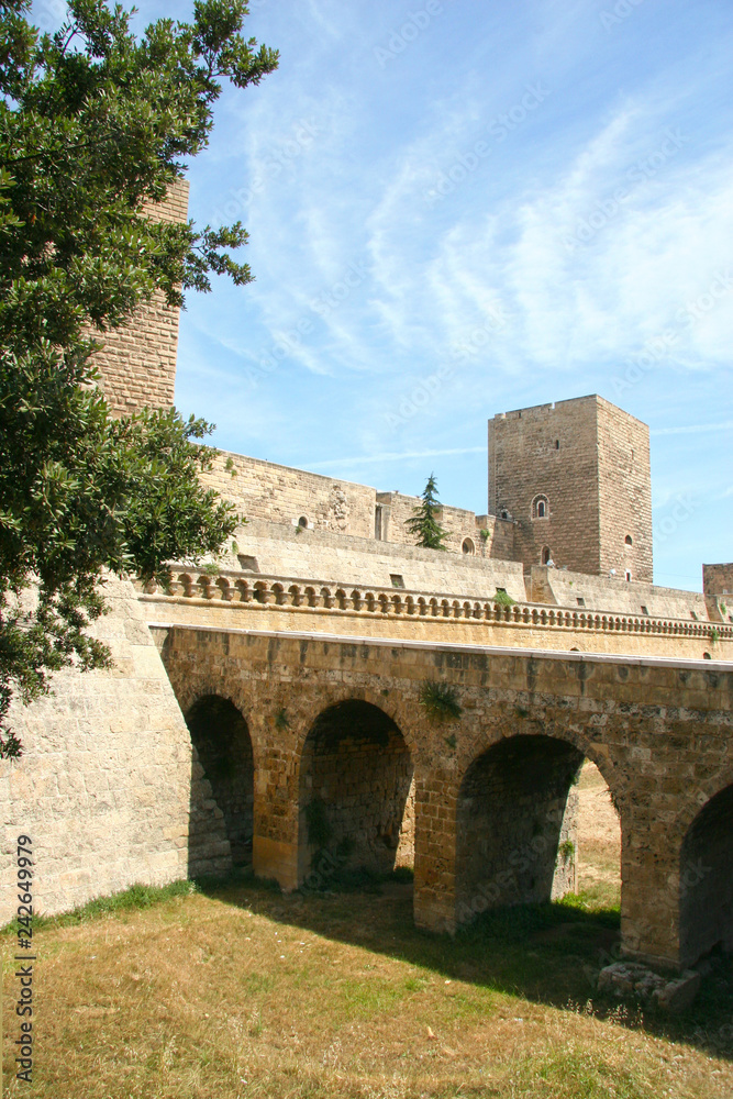 Swabian Castle or Castello Svevo, (Norman-Hohenstaufen Castle), Bari, Apulia, Italy