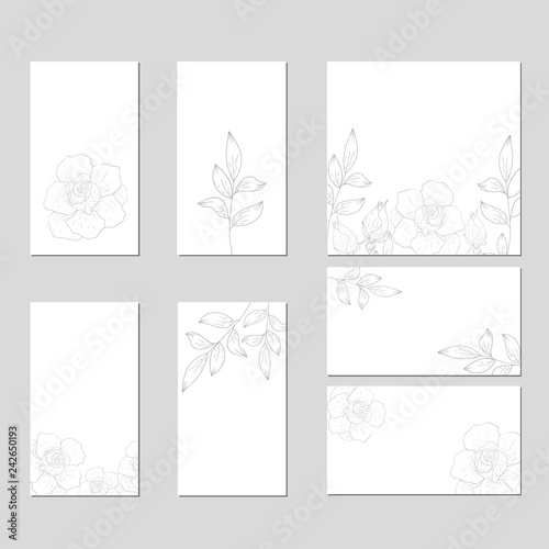 Vector template for wedding cards invitation.