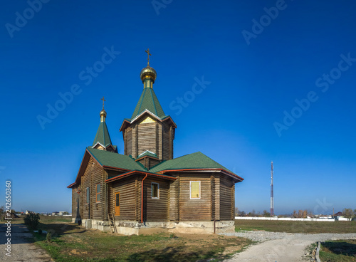Unfinished wooden church in Ukraine