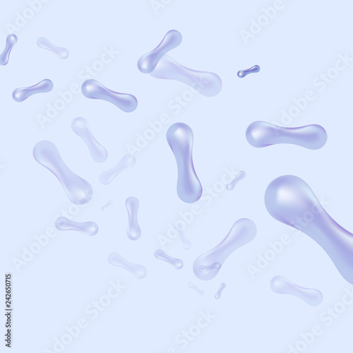 Probiotics Bacteria Vector illustration. Biology, Science background. Microscopic bacteria closeup.