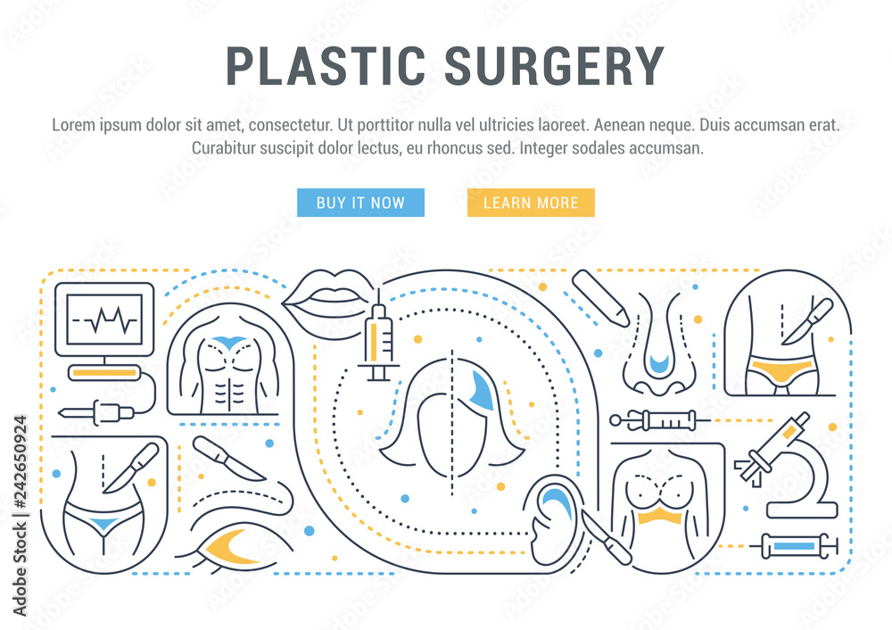 Linear Illustration of Plastic Surgery.