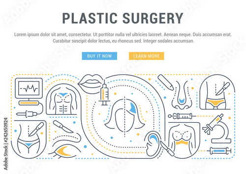 Linear Illustration of Plastic Surgery.